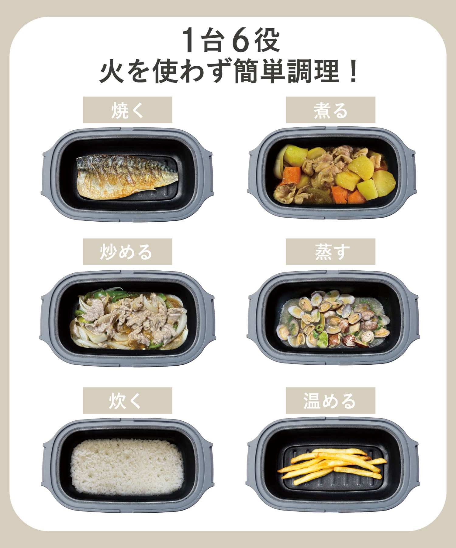 3coins Kitnito Microwave 6 in 1 Cooker