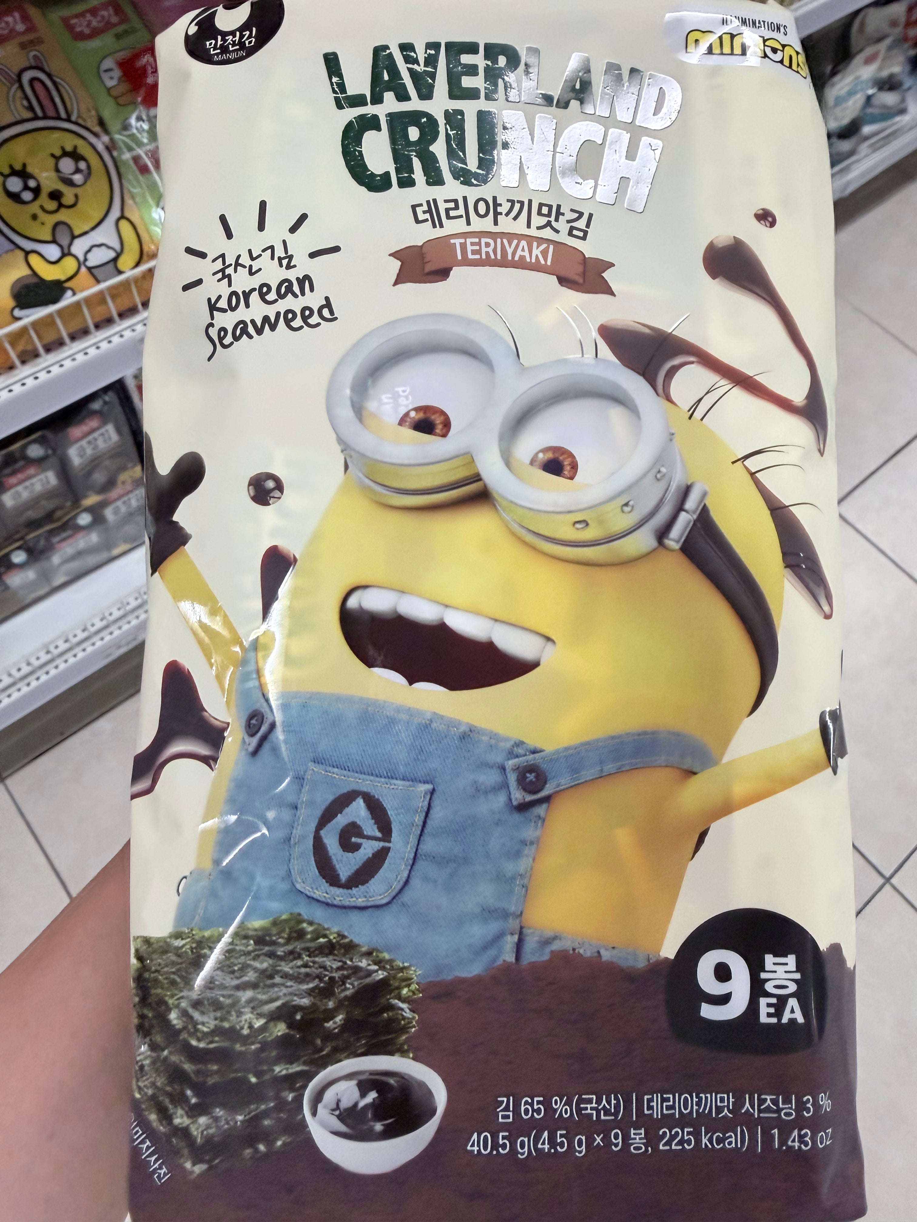 Manjun Minions Laverland Crunch Seaweed Teriyaki 40.5g