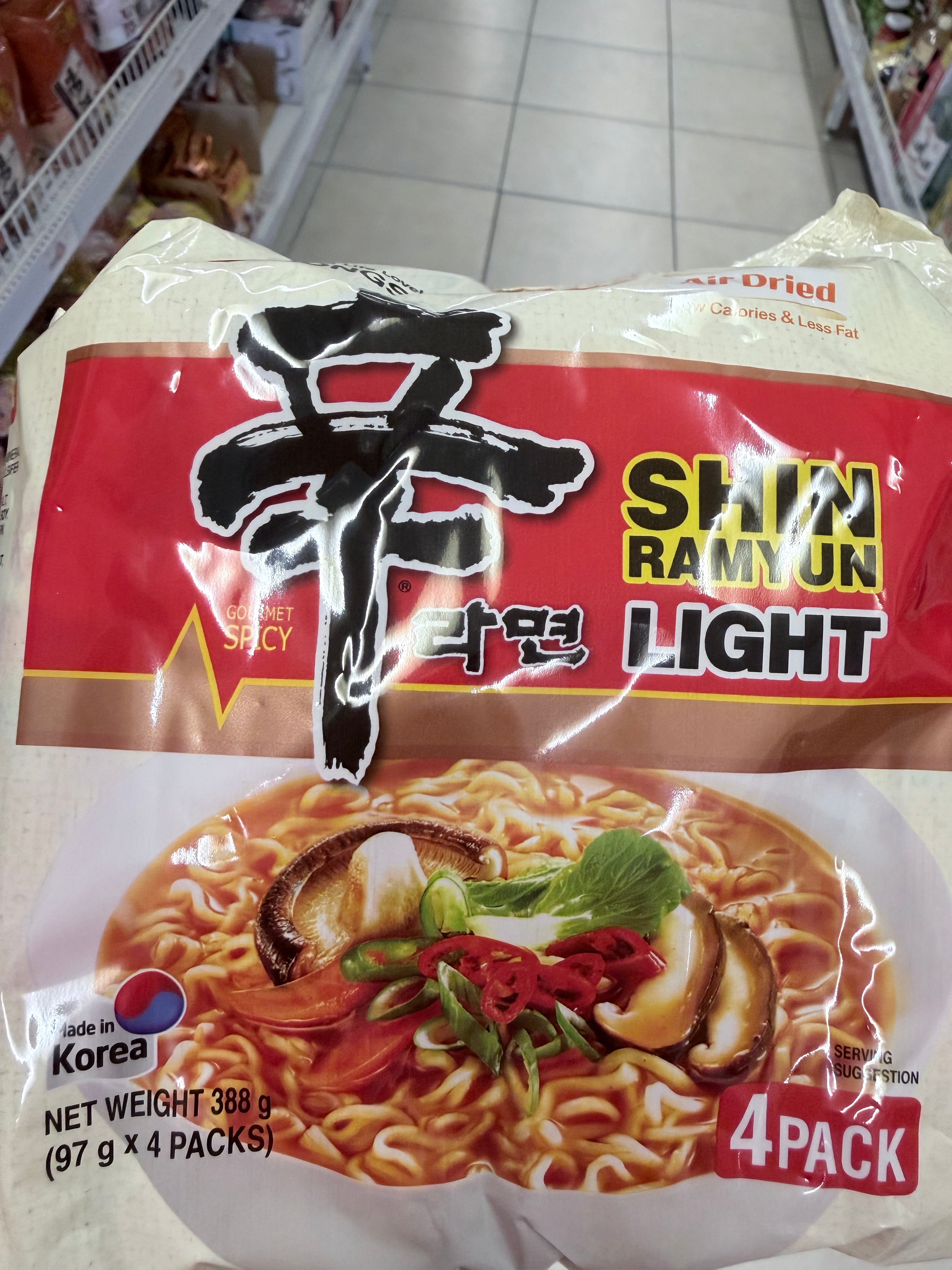 Nongshim Ramyun Light Shin non-frying 4pk
